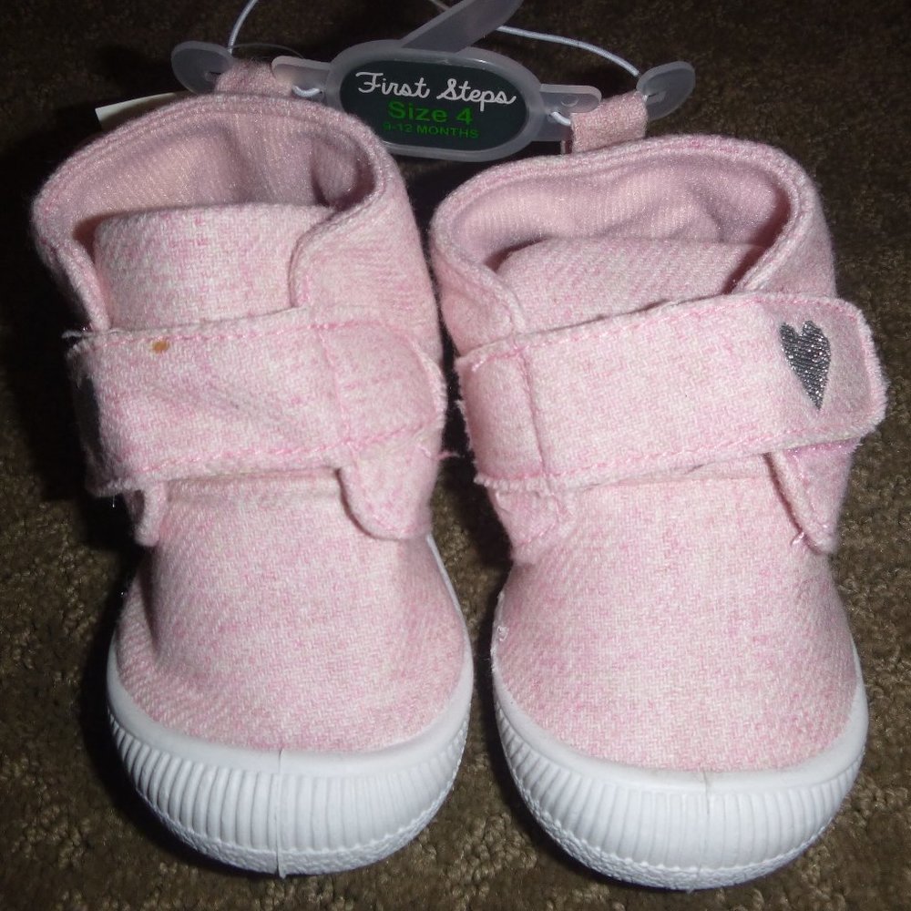 Baby Girls First Steps Walker Woven Shoes Booties Size 4 (9/12  months) NWT